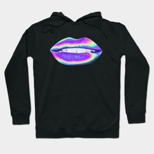 Pinkish Holo Lips Hoodie